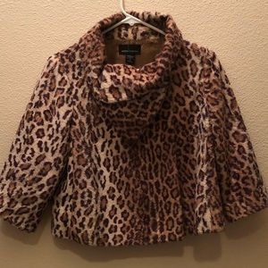 Leopard print coat women’s size S